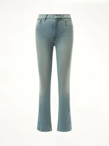 AMIRI Kick Flare Jeans in Clay Indigo Blue | Thumbnail 3