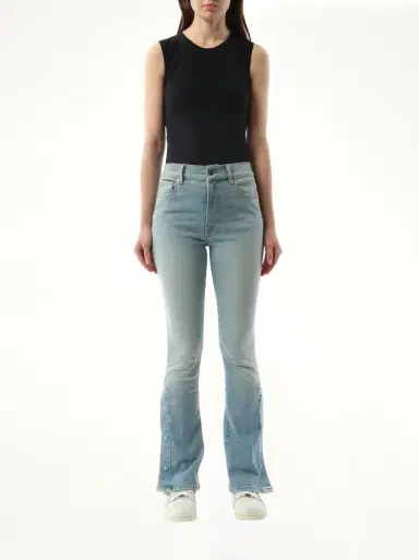 AMIRI Kick Flare Jeans in Clay Indigo Blue | Thumbnail 4