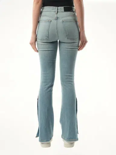 AMIRI Kick Flare Jeans in Clay Indigo Blue | Thumbnail 6