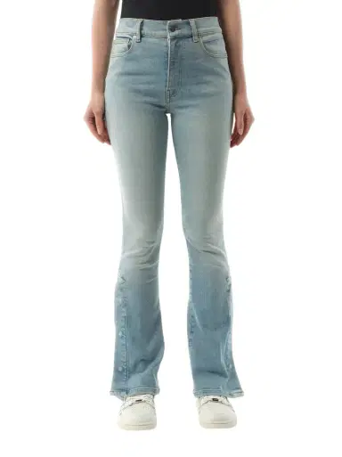 AMIRI Kick Flare Jeans in Clay Indigo Blue | Thumbnail 1
