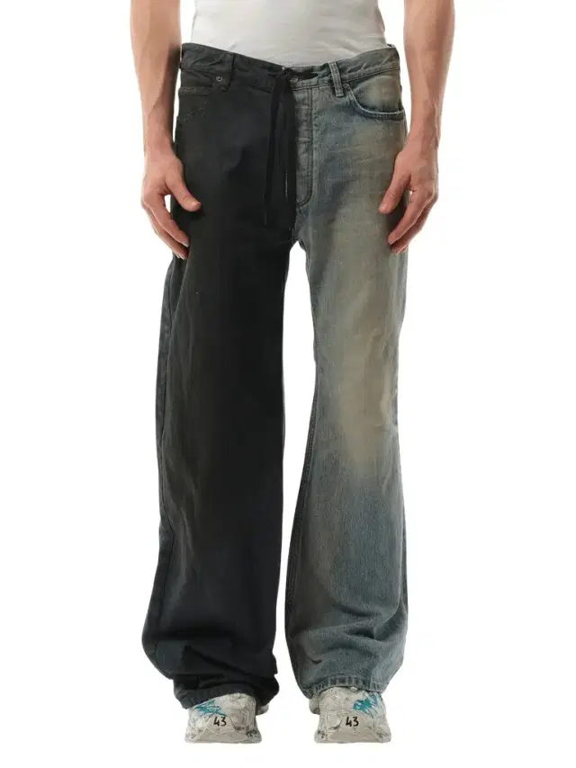 Balenciaga Fifty-fifty Pants in Grey/blue Grey
