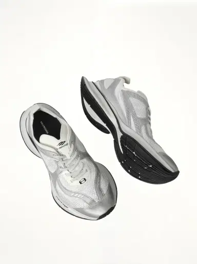 Balenciaga Circuit Sneaker in White/silver | Thumbnail 4