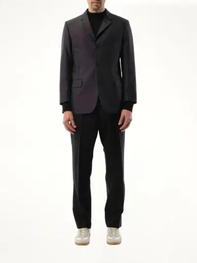 Maison Margiela British Mohair Suit Jacket in Charcoal Black | Thumbnail 4