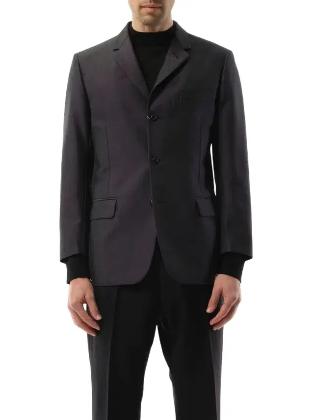 Maison Margiela British Mohair Suit Jacket in Charcoal Black
