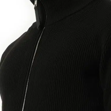 Maison Margiela English Rib Zip Cardigan | Thumbnail 1
