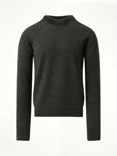 Maison Margiela Elbow Patch Knit Sweater in Charcoal Black | Thumbnail 3 Maison Margiela Elbow Patch Knit Sweater in Charcoal Black | Thumbnail 3