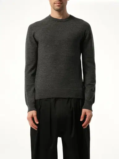 Maison Margiela Elbow Patch Knit Sweater in Charcoal Black | Thumbnail 4 Maison Margiela Elbow Patch Knit Sweater in Charcoal Black | Thumbnail 4