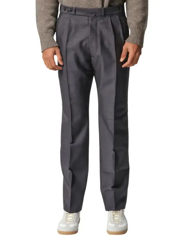 Maison Margiela British Mohair Suit Pants in Charcoal Black