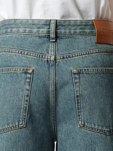 Loewe Anagram Baggy Jeans AF in Mid Blue Denim | Thumbnail 2