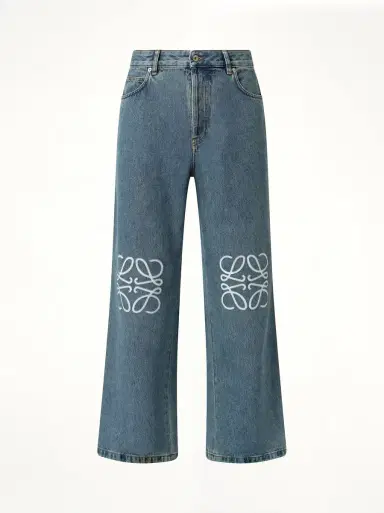 Loewe Anagram Baggy Jeans AF in Mid Blue Denim | Thumbnail 3