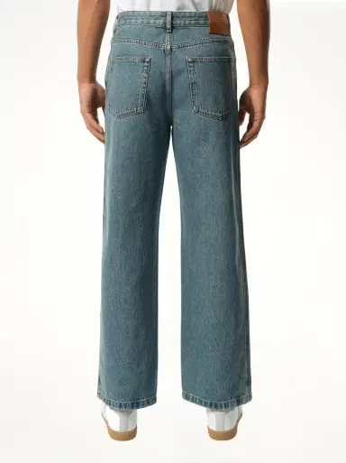 Loewe Anagram Baggy Jeans AF in Mid Blue Denim | Thumbnail 6