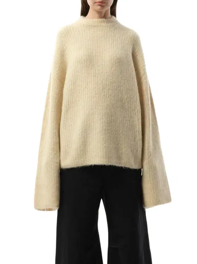 Entire Studios Heavy Knit Sweater in Vanilla Beige