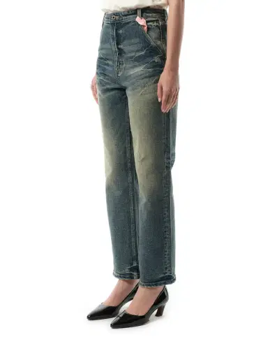FAX COPY EXPRESS Vintage Washed Straight-cut Jeans | Thumbnail 5 FAX COPY EXPRESS Vintage Washed Straight-cut Jeans | Thumbnail 5
