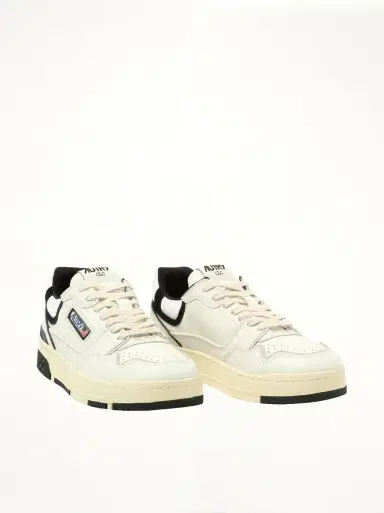 Autry Clc Low Sneakers in White/black White | Thumbnail 3