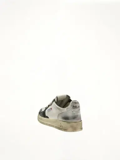 Autry Sup Vint Low Sneakers in White/black/silver White | Thumbnail 2 Autry Sup Vint Low Sneakers in White/black/silver White | Thumbnail 2