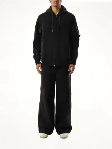 Sacai Sponge Sweat Nylon Twill Zip Hoodie | Thumbnail 4 Sacai Sponge Sweat Nylon Twill Zip Hoodie | Thumbnail 4