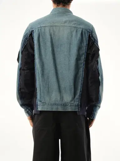 Sacai Denim Nylon Twill Jacket | Thumbnail 6 Sacai Denim Nylon Twill Jacket | Thumbnail 6