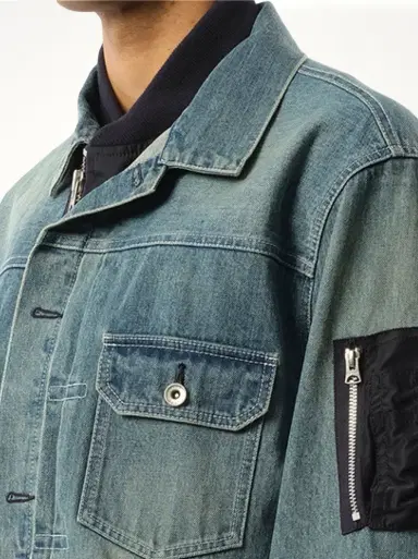 Sacai Denim x Nylon Jacket | Thumbnail 2 Sacai Denim x Nylon Jacket | Thumbnail 2