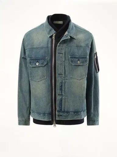 Sacai Denim x Nylon Jacket | Thumbnail 3 Sacai Denim x Nylon Jacket | Thumbnail 3