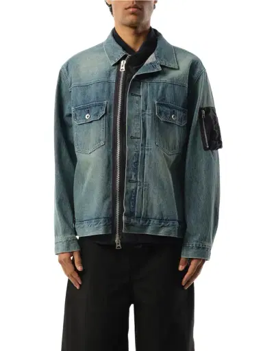 Sacai Denim x Nylon Jacket | Thumbnail 1 Sacai Denim x Nylon Jacket | Thumbnail 1
