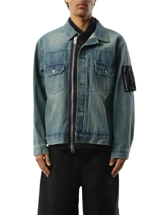 Denim x Nylon Jacket