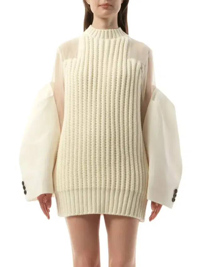 Silk Chiffon Mix Knit Dress Silk Chiffon Mix Knit Dress