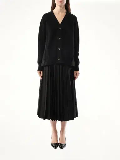 Sacai Wool Knit x Cotton Poplin Cardigan | Thumbnail 4 Sacai Wool Knit x Cotton Poplin Cardigan | Thumbnail 4