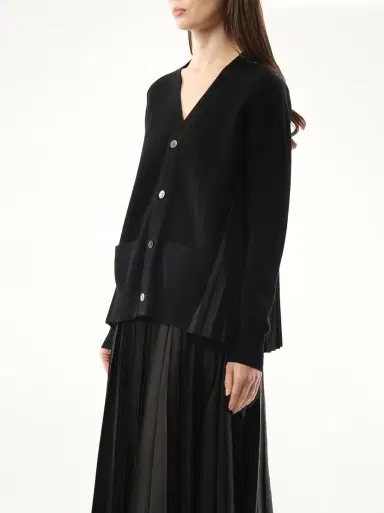 Sacai Wool Knit x Cotton Poplin Cardigan | Thumbnail 5 Sacai Wool Knit x Cotton Poplin Cardigan | Thumbnail 5