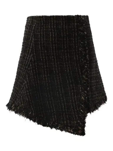 Sacai Tweed Skirt in Black/brown | Thumbnail 3