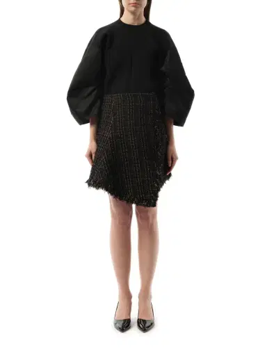 Sacai Tweed Skirt in Black/brown | Thumbnail 4