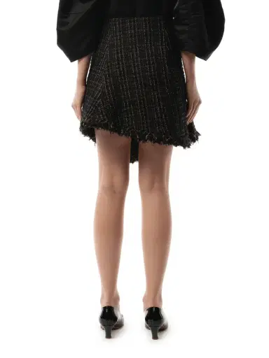 Sacai Tweed Skirt in Black/brown | Thumbnail 6
