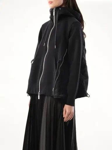 Sacai Sponge Sweat Nylon Twill Hoodie | Thumbnail 2 Sacai Sponge Sweat Nylon Twill Hoodie | Thumbnail 2