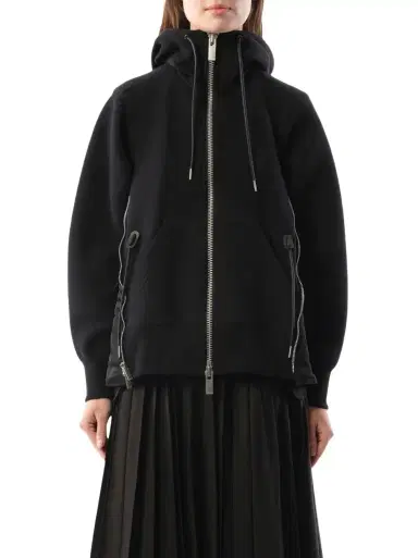 Sacai Sponge Sweat Nylon Twill Hoodie | Thumbnail 1 Sacai Sponge Sweat Nylon Twill Hoodie | Thumbnail 1