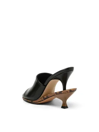 Jacquemus Les Doubles Mules in Black/light Brown | Thumbnail 2