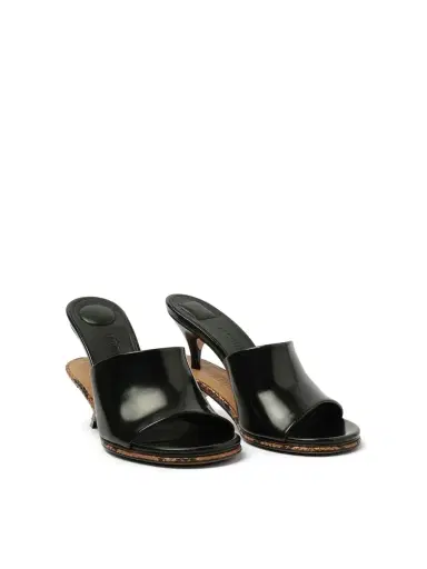 Jacquemus Les Doubles Mules in Black/light Brown | Thumbnail 3