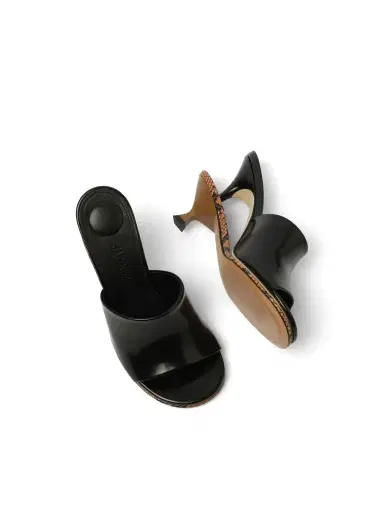 Jacquemus Les Doubles Mules in Black/light Brown | Thumbnail 4