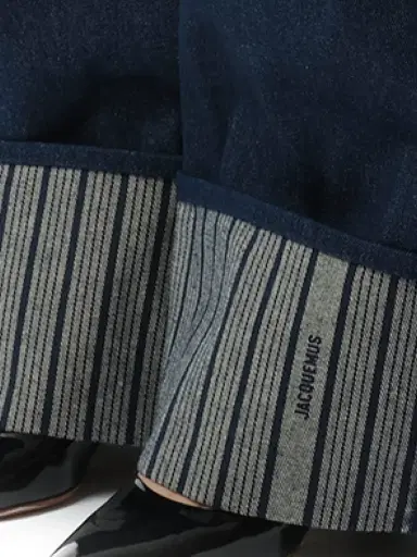 Jacquemus Le De-nimes Large in Navy/navy Stripe | Thumbnail 2 Jacquemus Le De-nimes Large in Navy/navy Stripe | Thumbnail 2