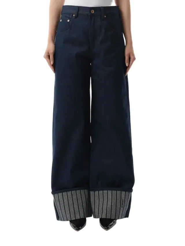 Le De-nimes Large in Navy/navy Stripe