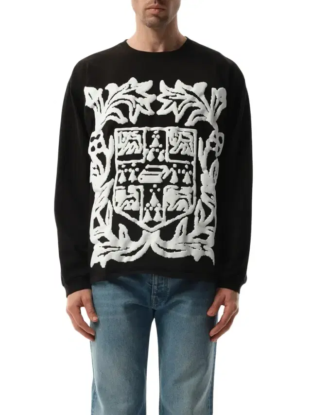 Rhude Rhude Long Sleeve T-shirt in White/black White