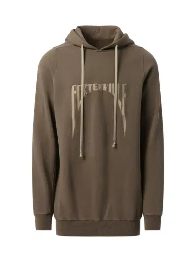 Rick Owens Porterville Embroidered Hoodie in Dust/pearl Brown | Thumbnail 3 Rick Owens Porterville Embroidered Hoodie in Dust/pearl Brown | Thumbnail 3