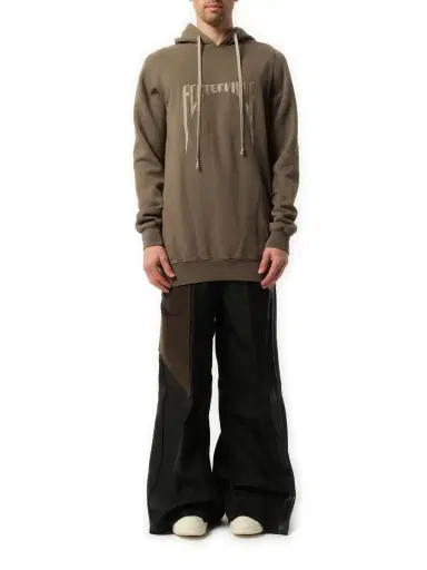 Rick Owens Porterville Embroidered Hoodie in Dust/pearl Brown | Thumbnail 4 Rick Owens Porterville Embroidered Hoodie in Dust/pearl Brown | Thumbnail 4