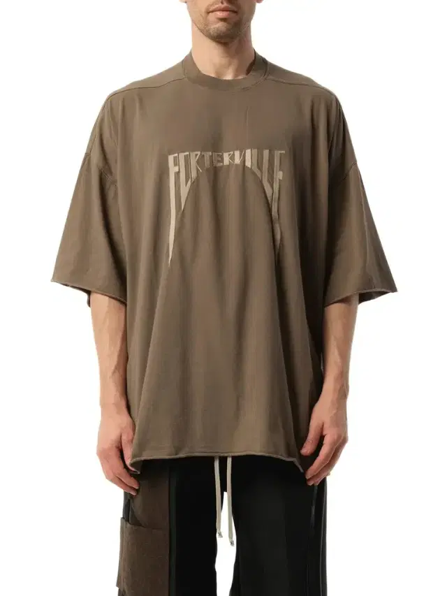 Rick Owens Porterville Embroidery Tommy T in Dust/pearl Brown