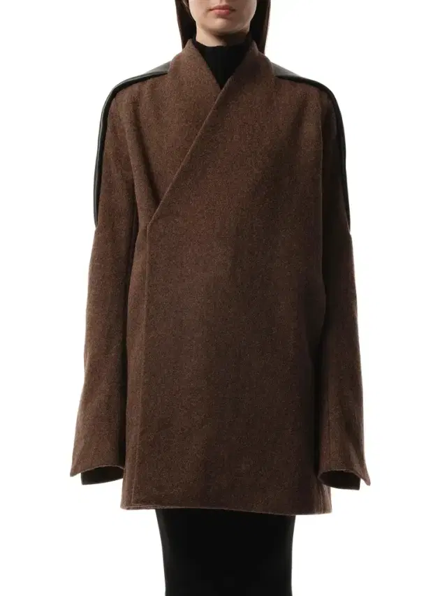 Rick Owens Officer Jacket in Brown/black/thulian Brown