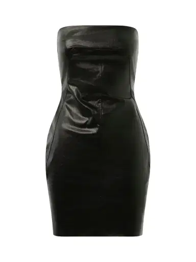 Rick Owens Coated Denim Bustier Mini Dress | Thumbnail 3 Rick Owens Coated Denim Bustier Mini Dress | Thumbnail 3