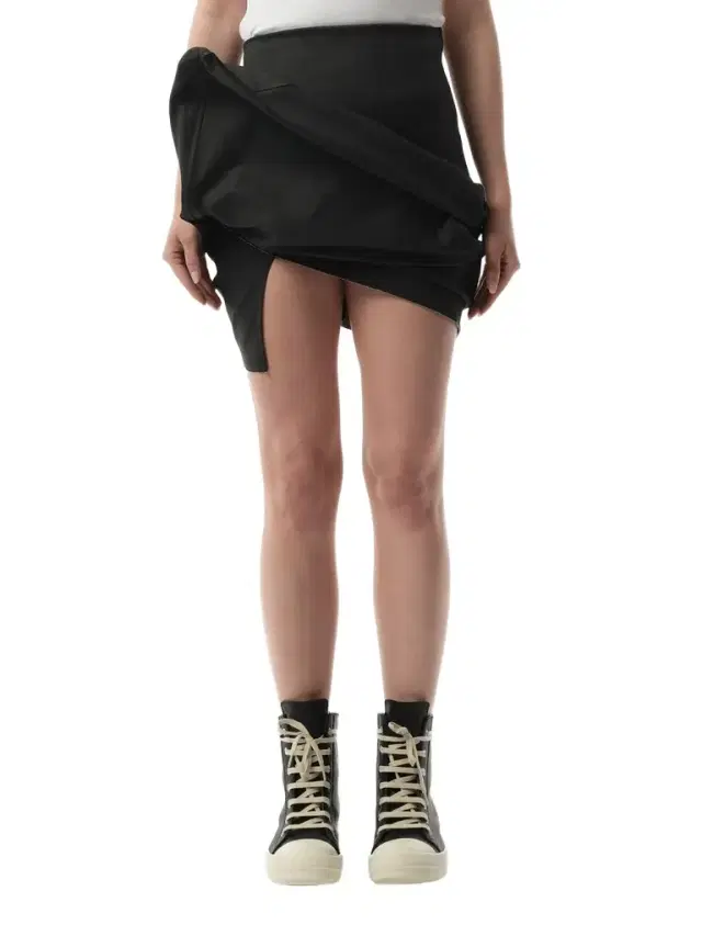 Rick Owens Denim Draped Mini Skirt