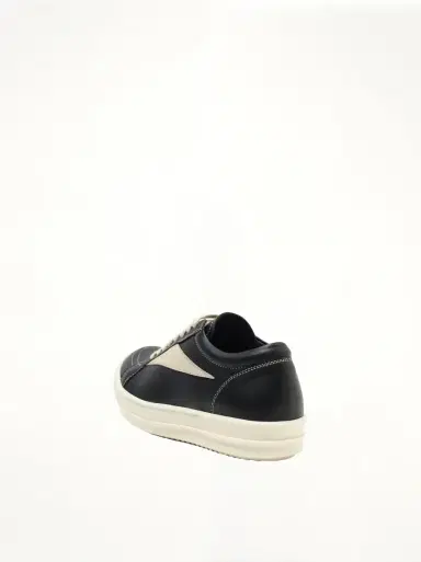 Rick Owens Full Grain Leather Vintage Sneaker in Black/milk | Thumbnail 2 Rick Owens Full Grain Leather Vintage Sneaker in Black/milk | Thumbnail 2