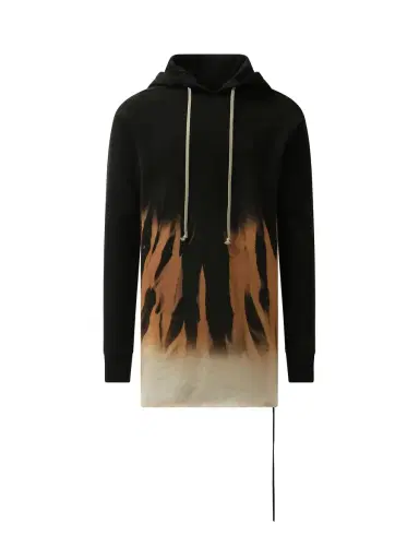 RICK OWENS DRKSHDW Drawstring Hoodie in Black/terra Black | Thumbnail 3