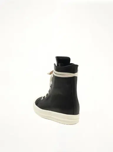 Rick Owens Washed Calf Sneaker in Black/milk | Thumbnail 2 Rick Owens Washed Calf Sneaker in Black/milk | Thumbnail 2
