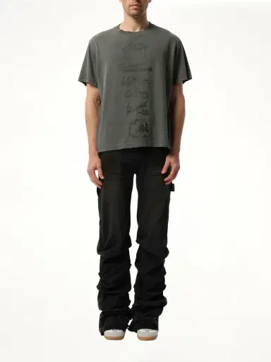 We11Done Multi-logo T-shirt in Charcoal Black | Thumbnail 4 We11Done Multi-logo T-shirt in Charcoal Black | Thumbnail 4
