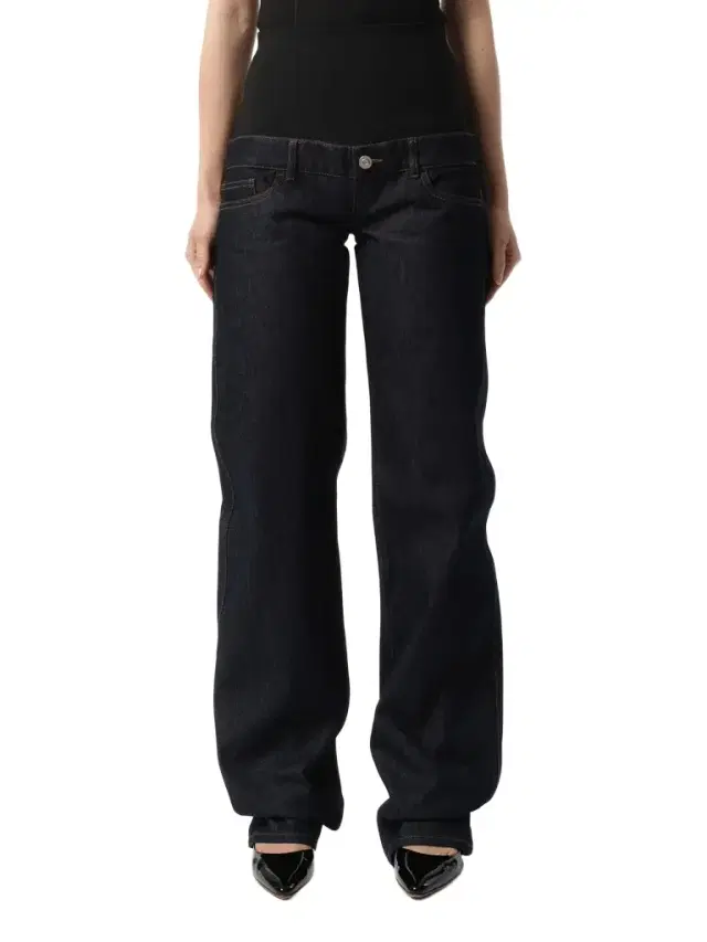 Coperni Jersey Hybrid Denim Trouser in Blue Raw